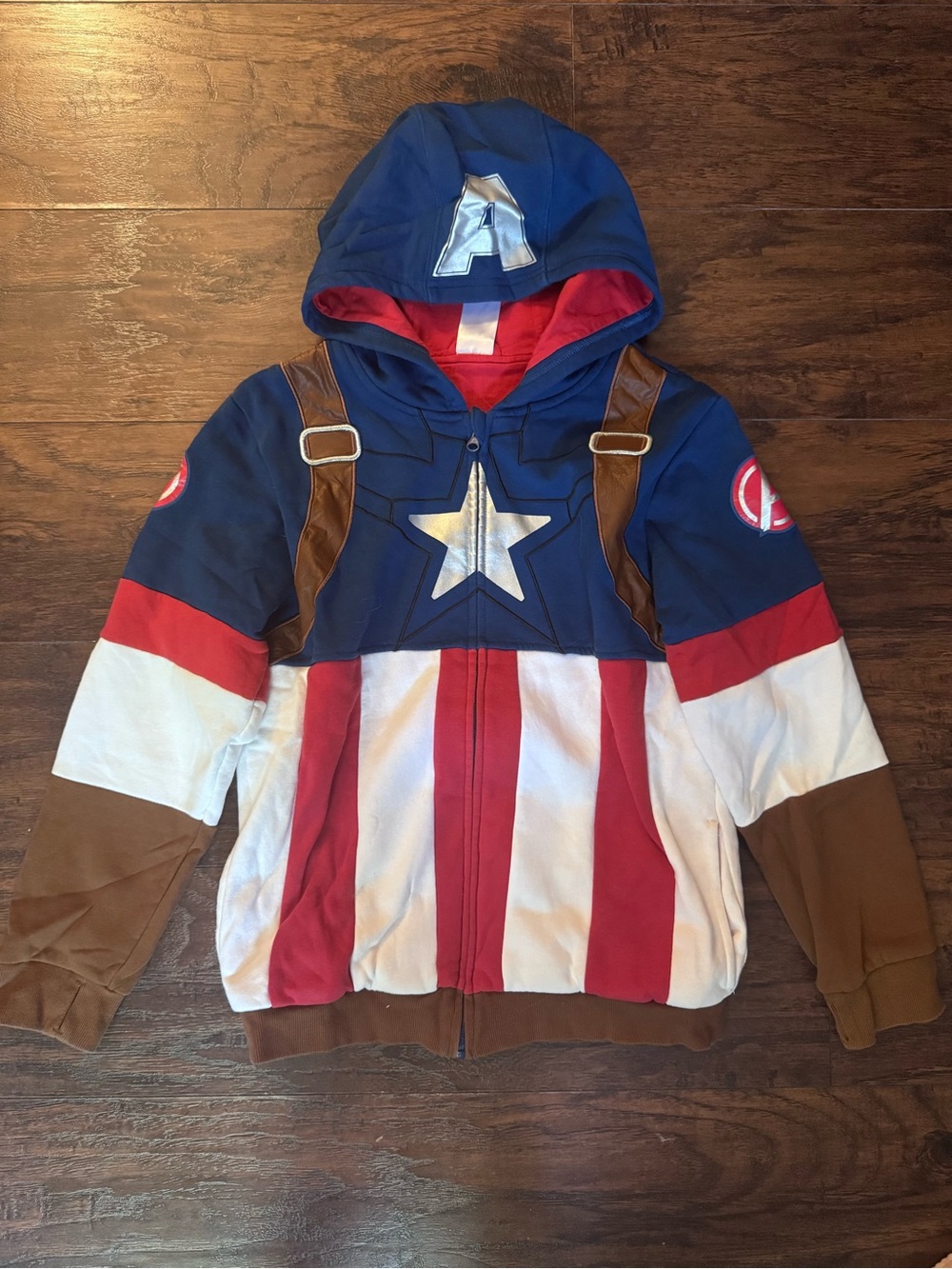 Disney Marvel Kids' Captain America Hooded Zip Jacket